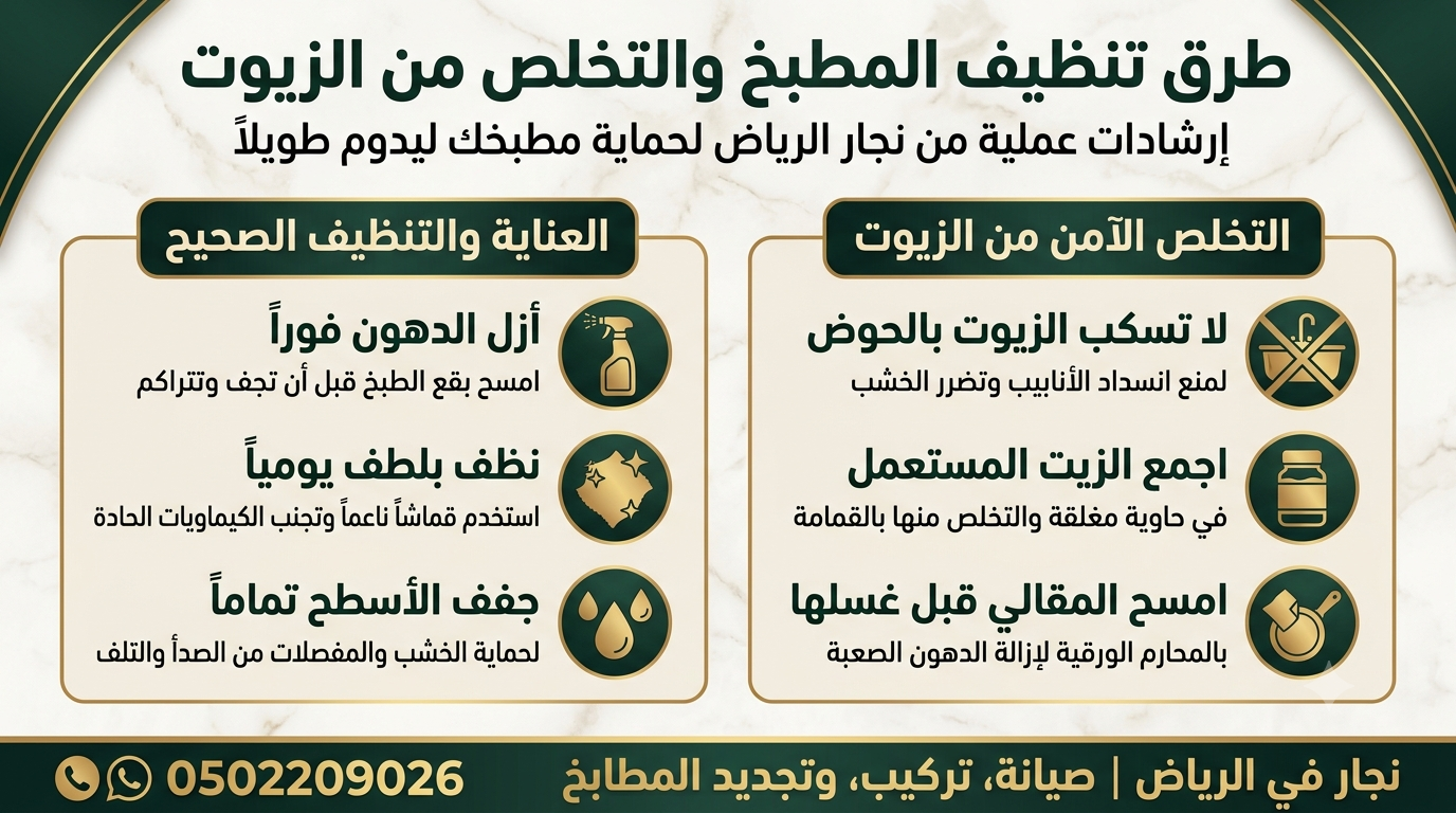 طرق للحفاظ على مطبخك ليدوم طويلاً | نجار في الرياض 0502209026